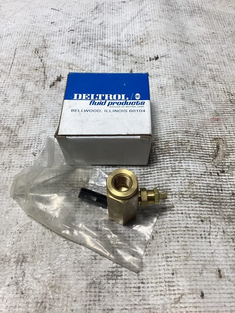 Deltrol Pnue-Trol 1/4″  NPT 2000PSI Brass Needle Valve -NIB