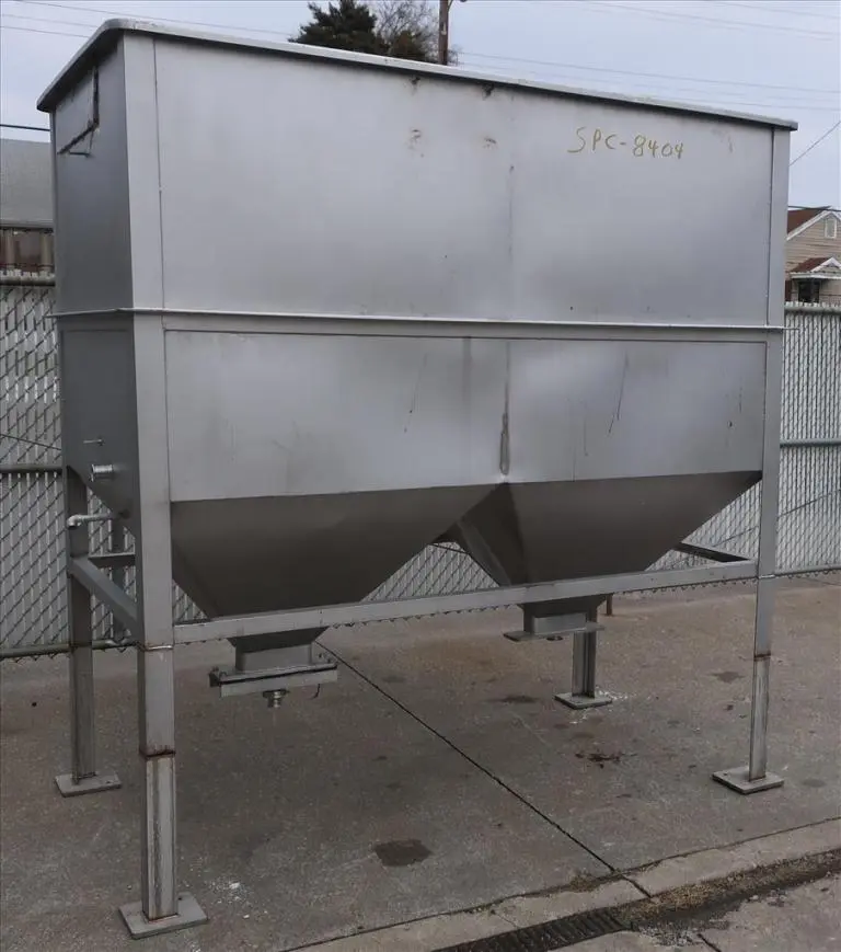 SPC8404  Bin Hopper Silo 126 cu.ft., bulk storage bin, Stainless Steel