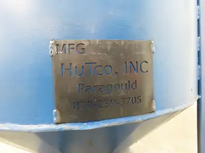 Hutco 43" Portable Steel Bulk Material Bin Gravity Hopper 28 Cu-Ft Fork Pockets