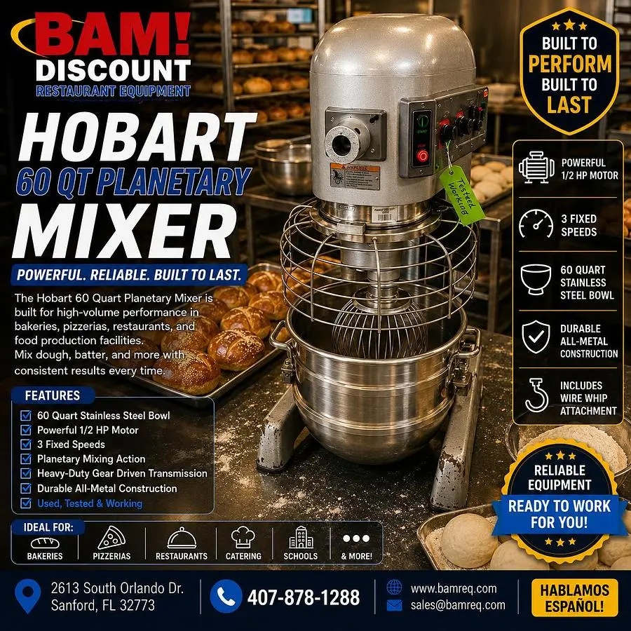 Used HOBART HL600 Planetary Mixers Florida US | BAM Discount Restaurant Equipment #1263855