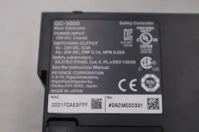 Keyence GC-1000 Industrial Safety Controller Ethernet LCD STOCK 1416CC