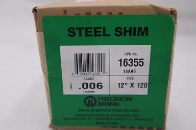 NEW Precision Brand 16355 Shim Stock Roll Cold Low Stl STOCK H42
