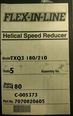 NEW GROVE GEAR TXQ3-180/210 HELICAL SPEED REDUCER 5:1 TXQ3180210