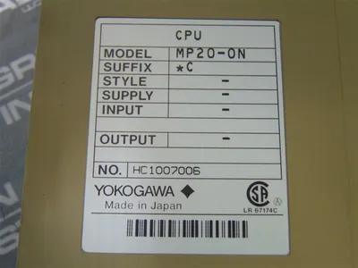 Yokogawa MP20-ON CPU Processor Module MP20-0N without cover Used
