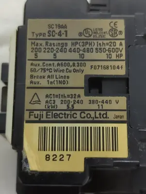 Used FUJI ELECTRIC SC19AA Miscellaneous Equipment (Electrical & Power) Ohio US | Surplus Asset Holdings #1425319