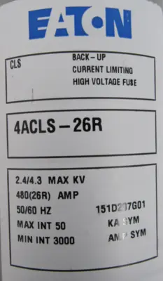 NEW EATON 4ACLS-26R FUSE 480A 4ACLS26R
