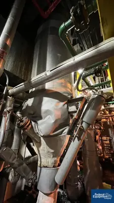USED GEA 6.3 Sq Meter / 67 Sq Ft GEA Canzler Thin Film Evaporator, 904L S/S, 3.2/16 Bar