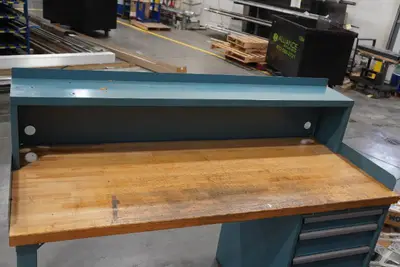 Industrial Workstation with Built-In Tool Box