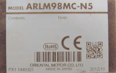 NEW ORIENTAL MOTOR ARLM98MC-N5 STEPPING MOTOR ARLM98MCN5