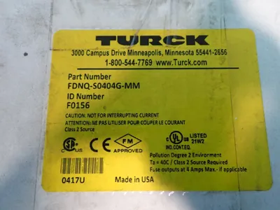 New | in-Stock TURCK FDNQS0404GMM PLC Input & Output Ohio US | HGR 24 #879697