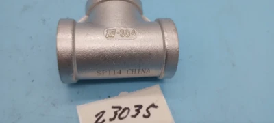 LOT OF 4 SP-114-150 3/4" 304 STAINLESS STEEL THREADED TEE PIPE FITTING
