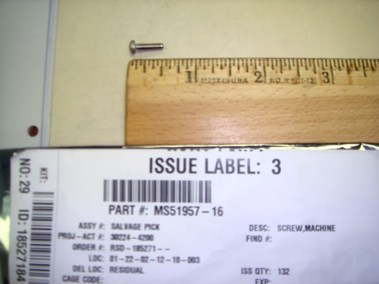 New | in-Stock Phillips Pan Head MS51957-16 Hardware Washers Arizona US | ASSET CONVERSION SPECIALISTS, INC. #312102