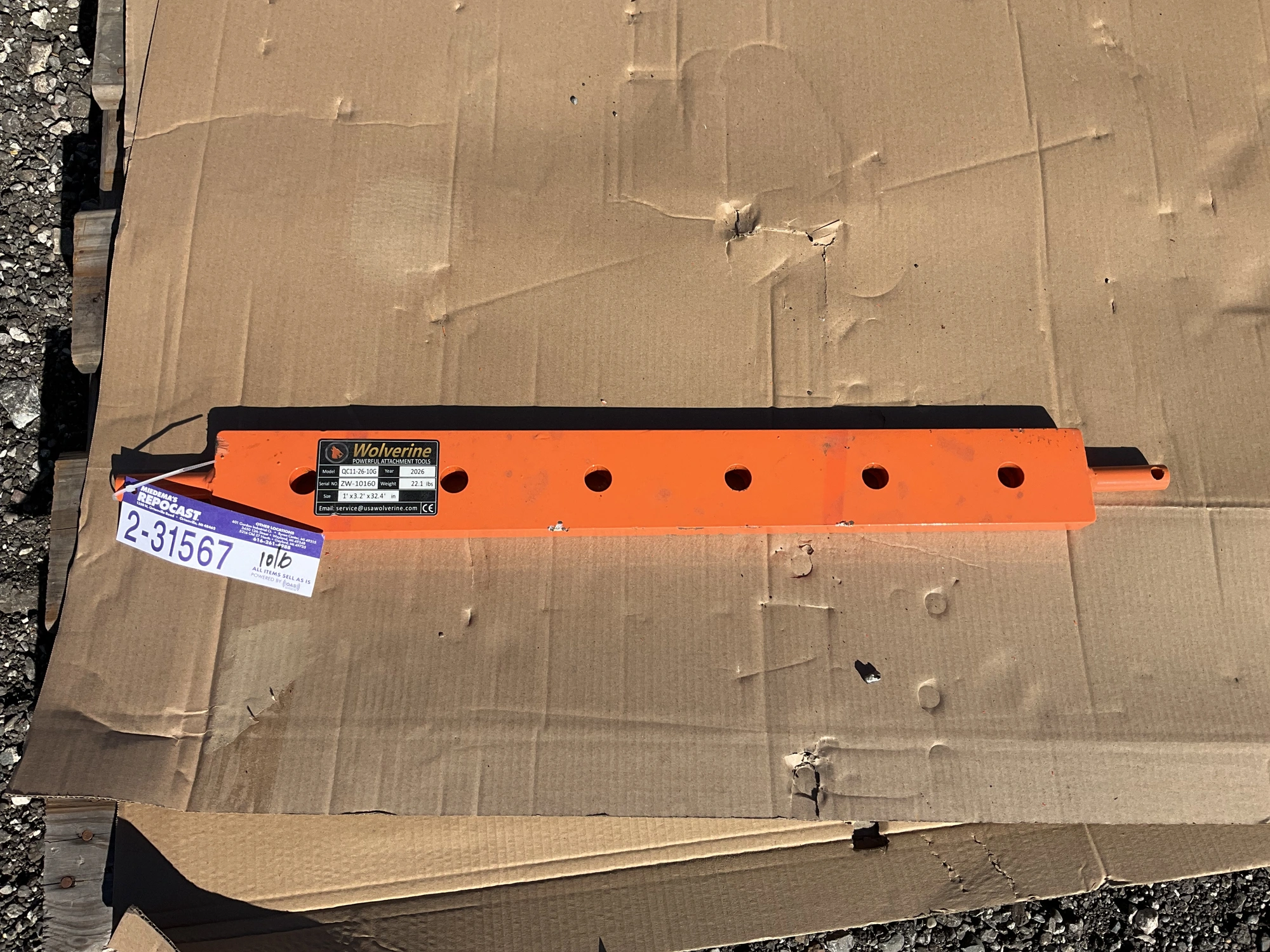 Used WOLVERINE QC11-26-10G QUICK COUPLER 11, DRAW BAR HITCH, Hitches Michigan US | Miedema Asset Management Group #1579571
