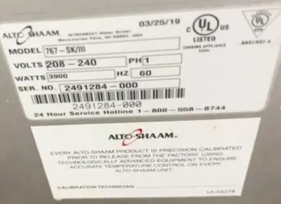 USED ALTO SHAAM 868-SK11