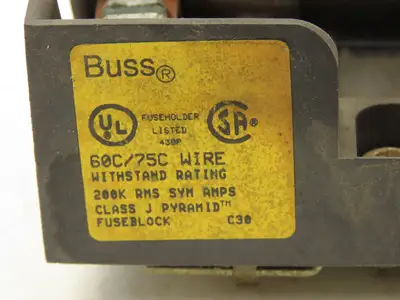 Bussmann JP60030-3CORA Pyramid /Open Style Fuse Block 600V-30A 3 Pole Lot of 6