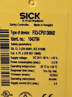 SICK FX3-CPU130002 Safety Relay (BIN4.4.5)