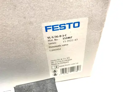 USED FESTO PNEUMATIC VALVE 5/3, CLOSED