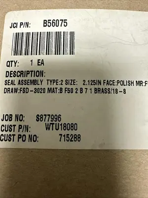 Used JOHN CRANE B56075 Pump & Valve Parts | Surplus Asset Holdings #1218138
