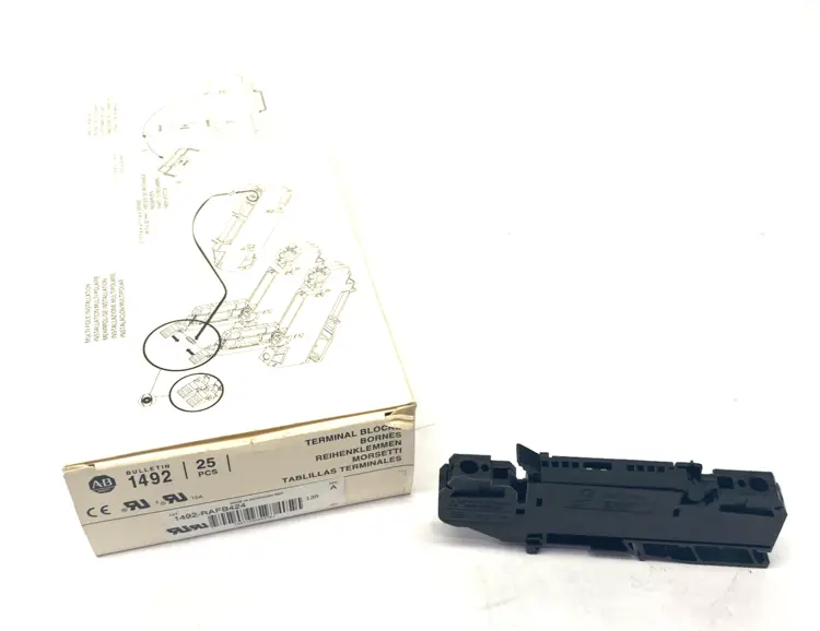 New | in-Stock Allen-Bradley Ser. A One-Circuit Fuse Block, Spring Clamp BOX OF 25 Terminal Blocks Michigan US | Maverick Industrial Sales #1389617