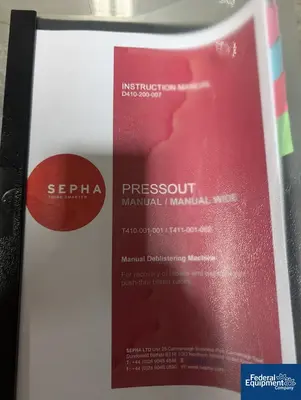 USED Sepha Sepha Manual Deblistering Machine, Model PRESSOUT