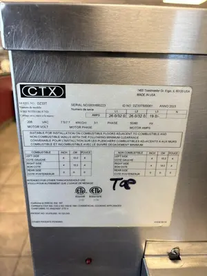 Middleby Marshall DZ33T CTX Electric Infrared Conveyor Oven - Double Stack, STD Single Belt, Menu Select Controller — 208V, 3PHMiddleby Marshall DZ33T CTX Electric Infrared Conveyor Oven - Double Stack, STD Single Belt, Menu Select Controller — 20...