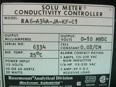 New | in-Stock Beckman RA6-A34A-JA-KF-C1 Misc Electrical & Power Parts New Hampshire US | Bitter End Trading #1471191