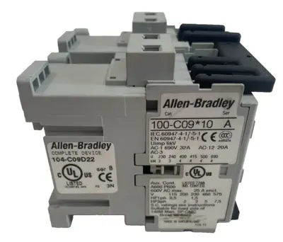 ALLEN BRADLEY 104-C09D22 REVERSING CONTACTOR SERIES A 100-C09I0 NEW, SURPLUS