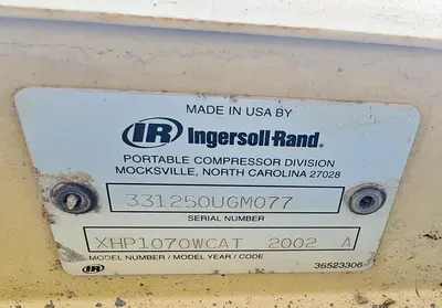 Used 2002 INGERSOLL-RAND XHP 1070 CFM / 350 PSI AIR COMPRESSOR High Pressure Air Compressors Pennsylvania US | East West Machinery & Drilling #1417783