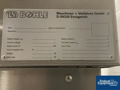 USED Bohle 10 Liter LB Bohle High Shear Mixer, Model VMA10V M EX
