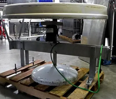 USED MOTORIZED LAZY SUSAN ROTATING WORKSTATION