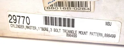 NEW TOTAL SOURCE 29770 MASTER CYLINDER 1" BORE 3 BOLT TRIANGLE MOUNT PATTERN