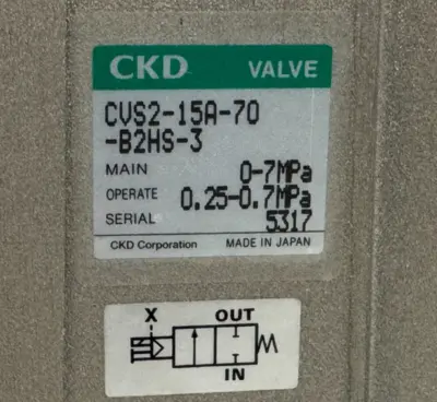 NEW CKD CVS2-15A-70-B2HS-3 COOLANT VALVE 0-7MPa 0.25-0.7MPa