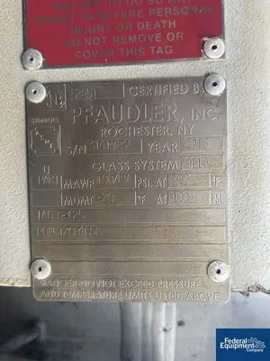USED Pfaudler 20" x 267" Pfaudler Glass Lined Column, 100#