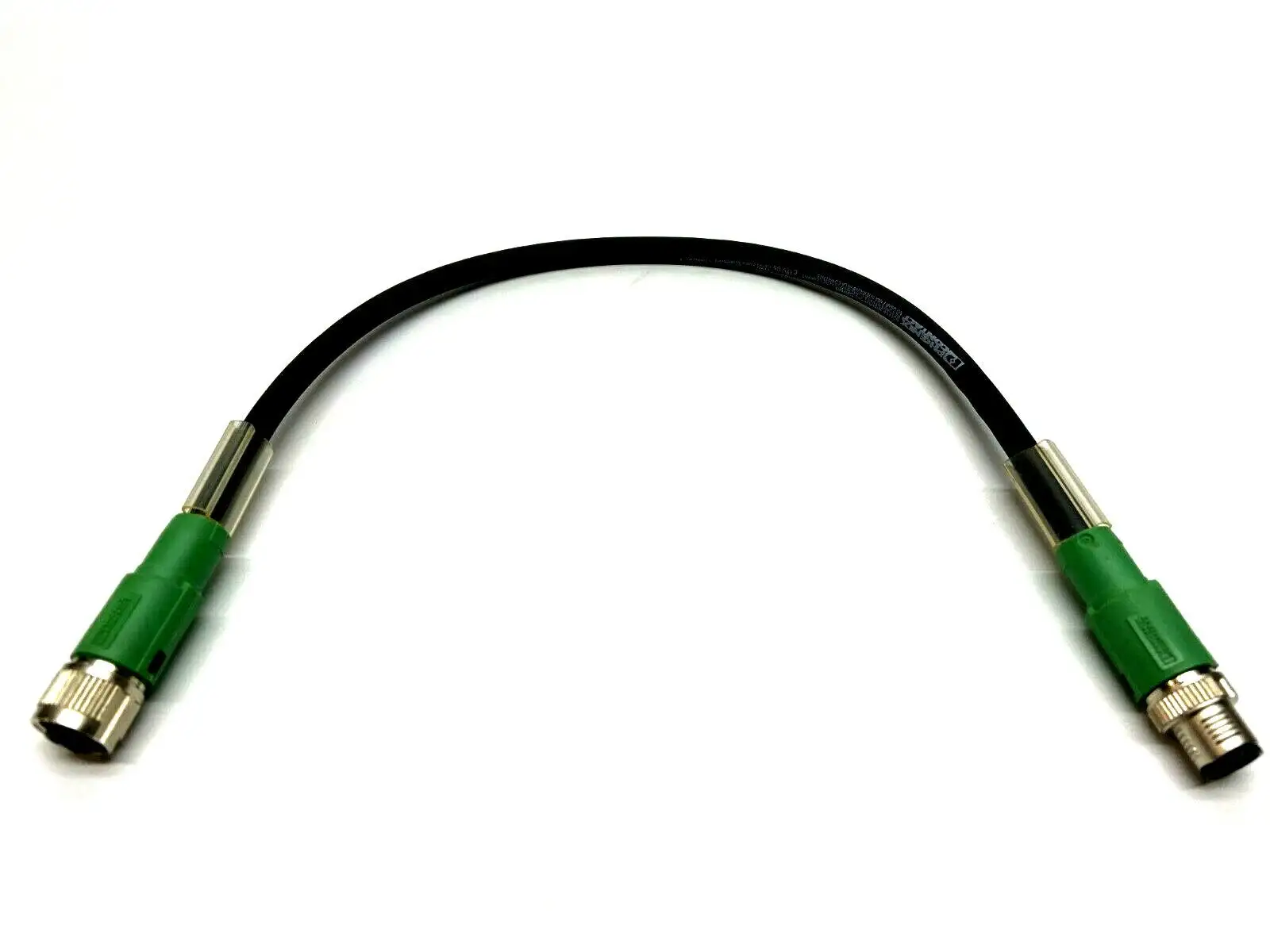 USED PHOENIX CONTACT MALE TO FEMALE M12 CORDSET 1'