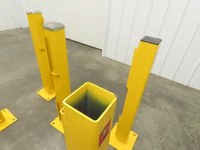 Safe ty 4RPE-42-DBL Stand Guardrail Post Double Rail End Post 4x4x42" Lot of 5