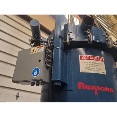 Used 36" Dia. Flexicon Filter Receiver Cartridge Collector w/Fike Explosion Vent