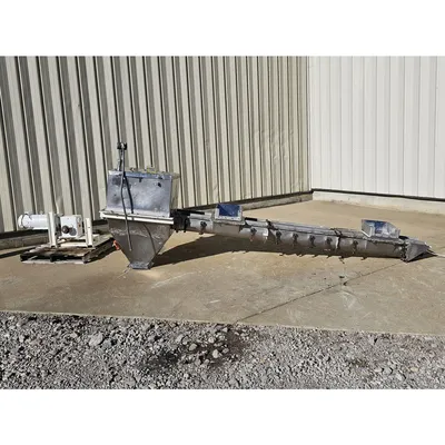 Used Sanitary Food Grade Stainless Steel Screw Conveyor Auger Feeder 131" long
