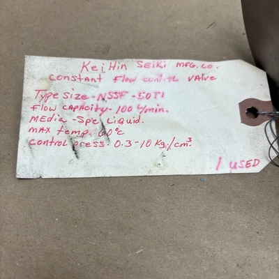 Used Keihin Seiki NASF-50TI Valves/Fittings Indiana US | J&J Industrial Supply #1319480