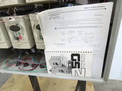 SME Pallet Feeder Conveyor VFD Control Panel Variable Speed Drives 3PH GS2-41P0