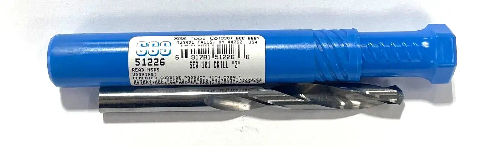 SGS Letter Z Solid Carbide Drill 5xD 2 Flute 118° Point USA Made 51226