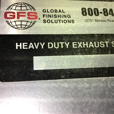 Global Finishing Solutions GFS Heavy Duty Exhaust System with Weg Motor 2.0HP 1.5kW