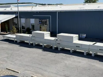 Makor Finishing Line w/ Butfering Sander, Q-One Reciprocating Sprayer, and FASTDRY Curing Oven
