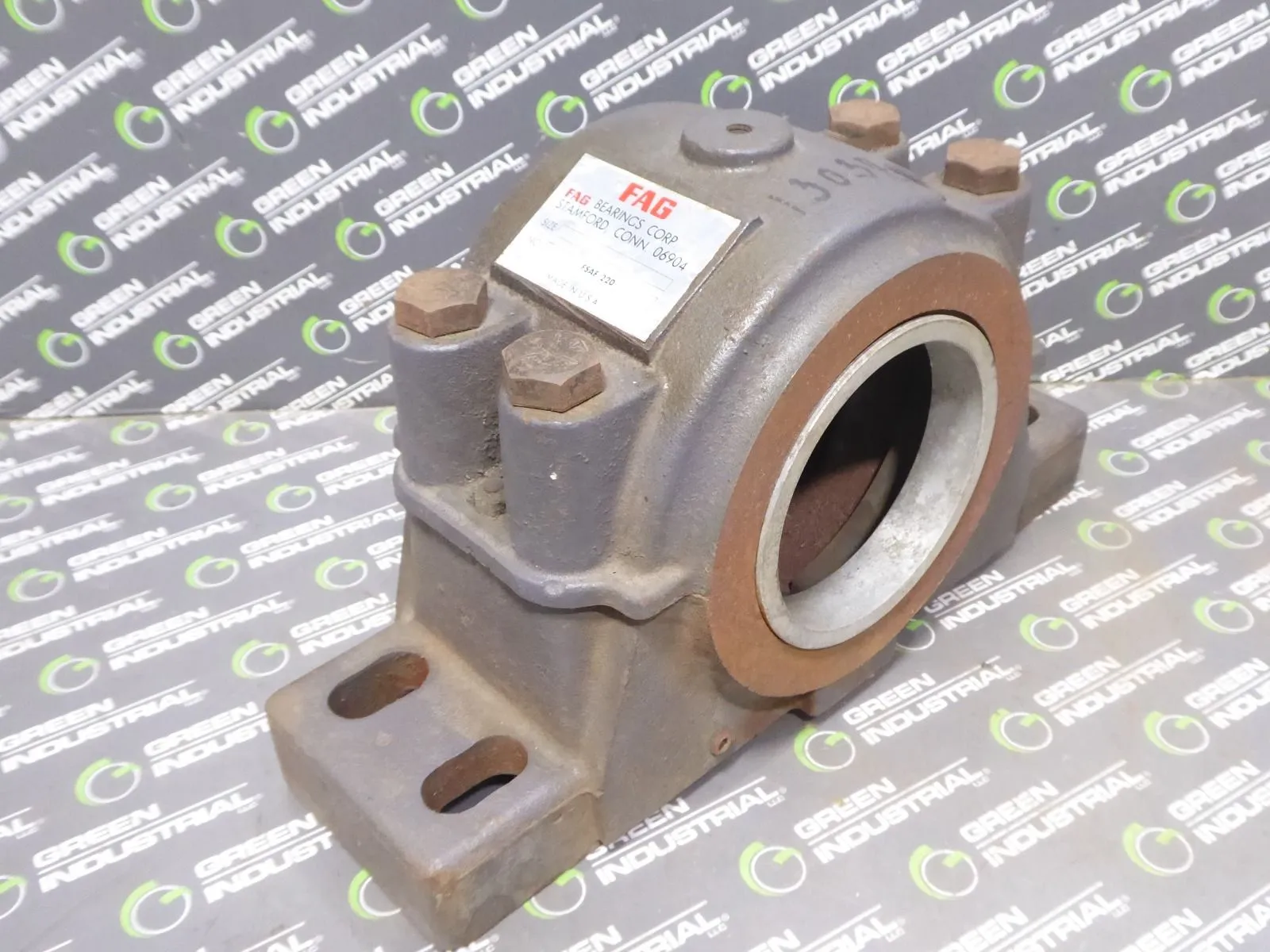FAG FSAF 220 Pillow Block Bearing Housing 3-7/16" Bore Used