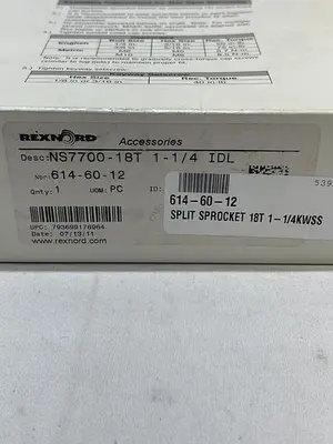 New | in-Stock REXNORD REXNORD NS7700-18T 1-1/4 IDL 614-60-12 Misc Electrical & Power Parts | ND Industrial Surplus #1215315