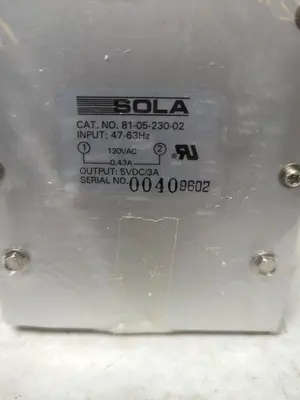 New | in-Stock SOLA 081-00230-0200-05 Miscellaneous Equipment (Electrical & Power) | Surplus Asset Holdings #1197333