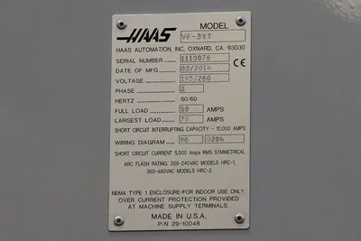 Used 2014 HAAS VF-3YT Vertical Machining Centers New York US | Prime Machinery #1178270