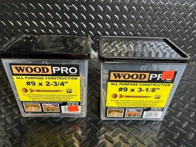 Wood Pro All Purpose Construction Screws - #9 3-1/8 in & #9 2-3/4 in, 5 lb (2 Boxes)