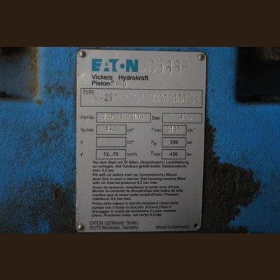 USED VICKERS HYDROKRAFT TVW-360-R-SP-0000-000-14