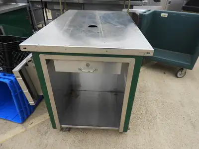 Used ColorPoint Used Colorpoint Portable Stainless Steel Work Counter 50-CSE- SS43 Food Prep Tables Illinois US | Falcon Restaurant Supply #1376607