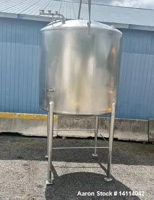 Used 1850 Gallon Waukesha Cherry-Burrell Stainless Steel Tank with Tri-Clamp Discharge